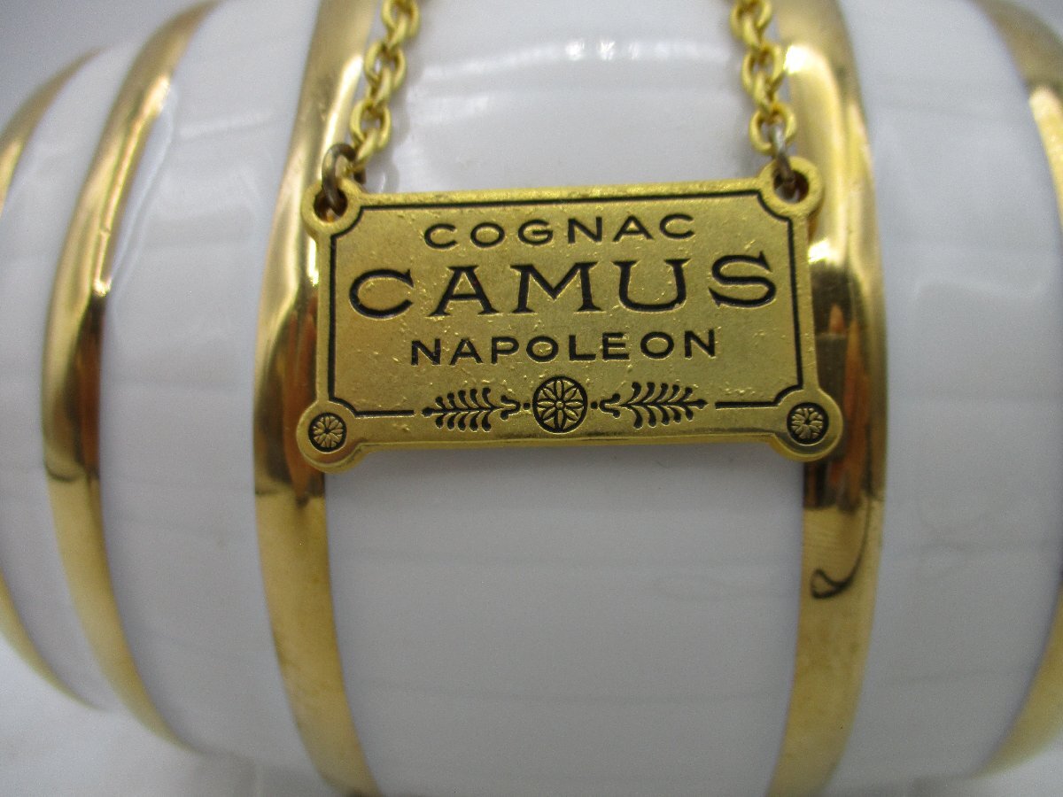 CAMUS NAPOLEONE カミュ ナポレオン 白 樽型ボトル 陶器 ブランデー 箱入 未開封 古酒 X267867の画像5