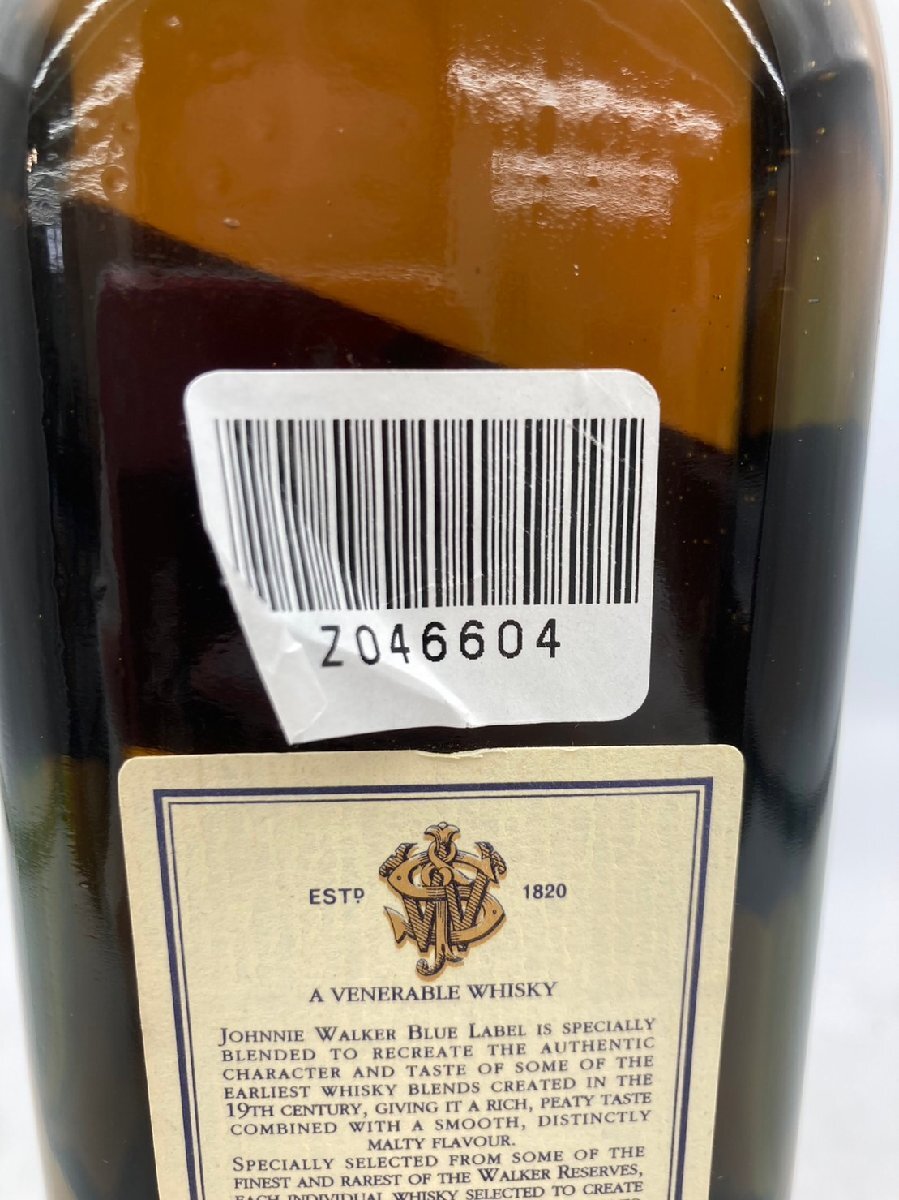 ST【同梱不可】Johnnie Walker ジョニーウォーカー ブルーラベル 750ml 43% 未開栓 古酒 Z046604の画像9