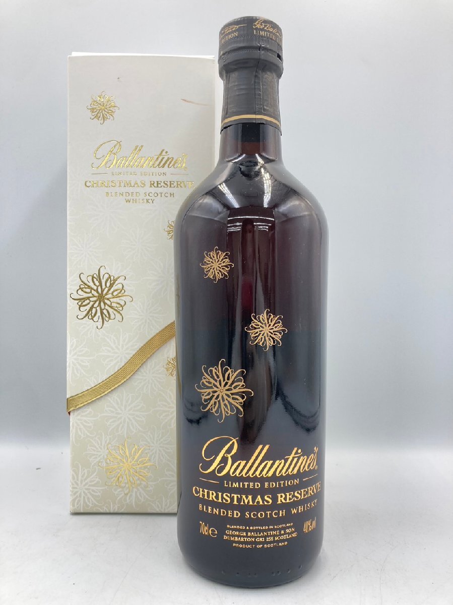 ST【同梱不可】Ballantines バランタイン クリスマスリザーブ 箱有 700ml 40% 未開栓 古酒Z046987_画像1