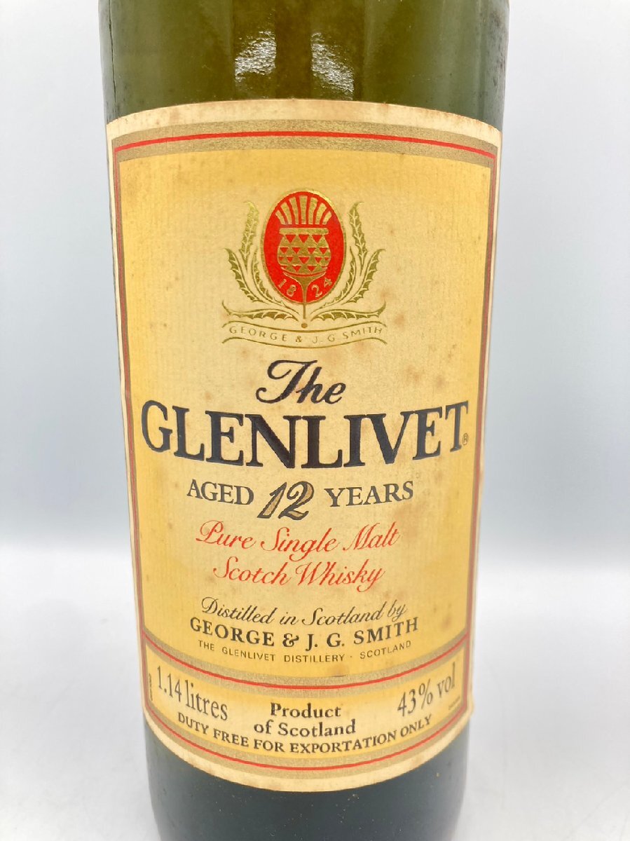 ST【同梱不可】GLENLIVET グレンリベット 12年 箱有 1140ml 40% 未開栓 古酒 Z046632の画像4