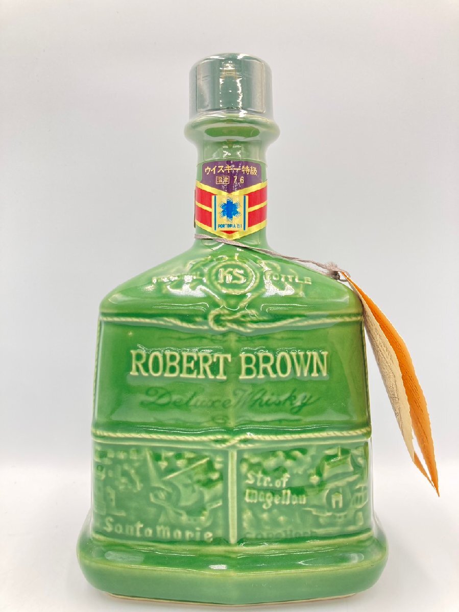 ST【同梱不可】特級 KIRIN ロバートブラウン メモリアル ボトル ポートピア 81 720ml 43％ 未開栓 古酒 Z047255の画像1