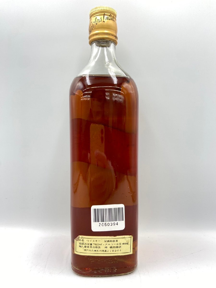 ST【同梱不可】Johnnie Walker ジョニーウォーカー 黒ラベル 金キャップ ウイスキー特級 760ml 40% 未開栓 古酒 Z050394_画像3