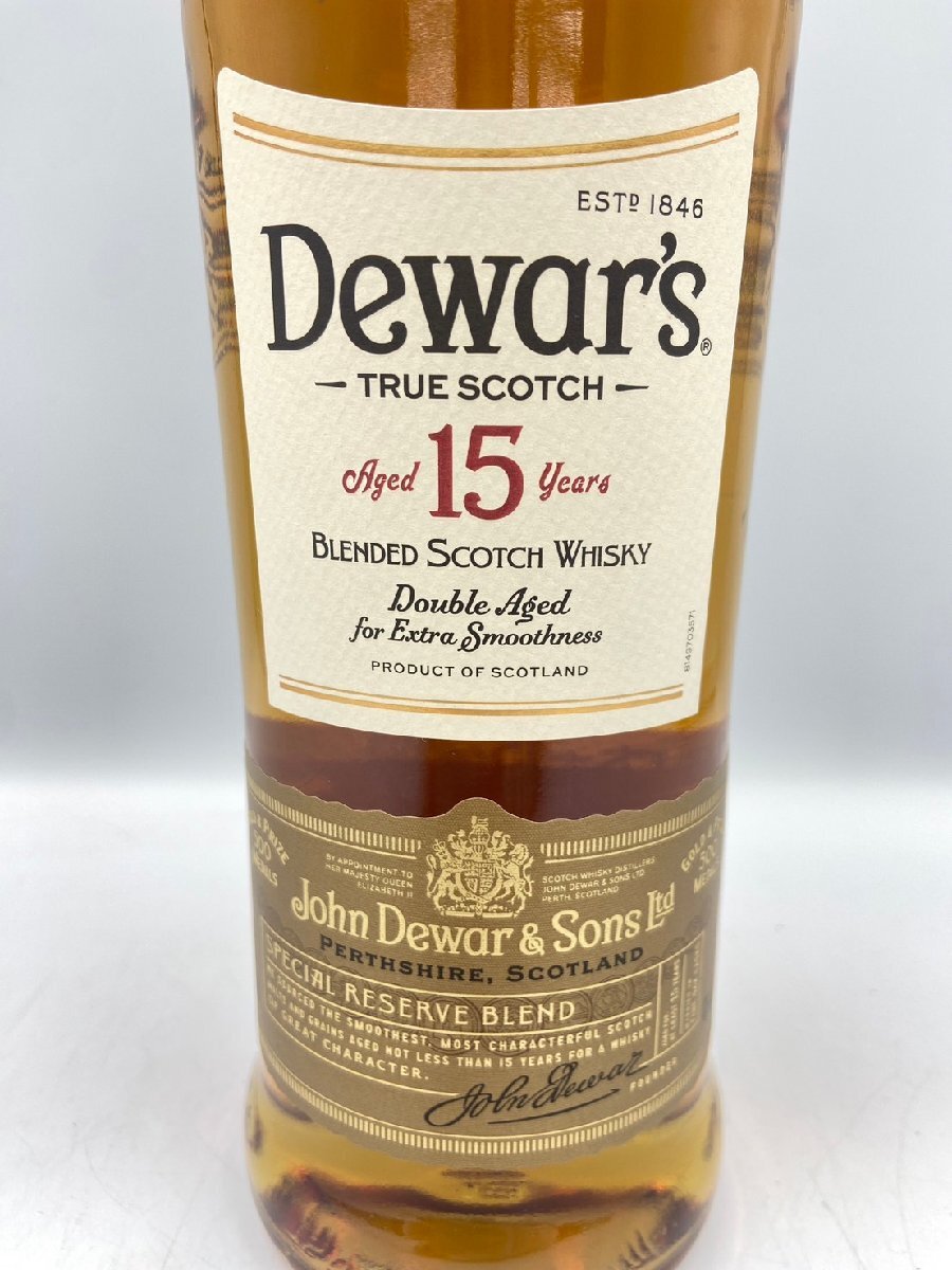 ST【同梱不可】Dewar's デュワーズ 15年 箱有 750ml 40% 未開栓 古酒 Z050274の画像4