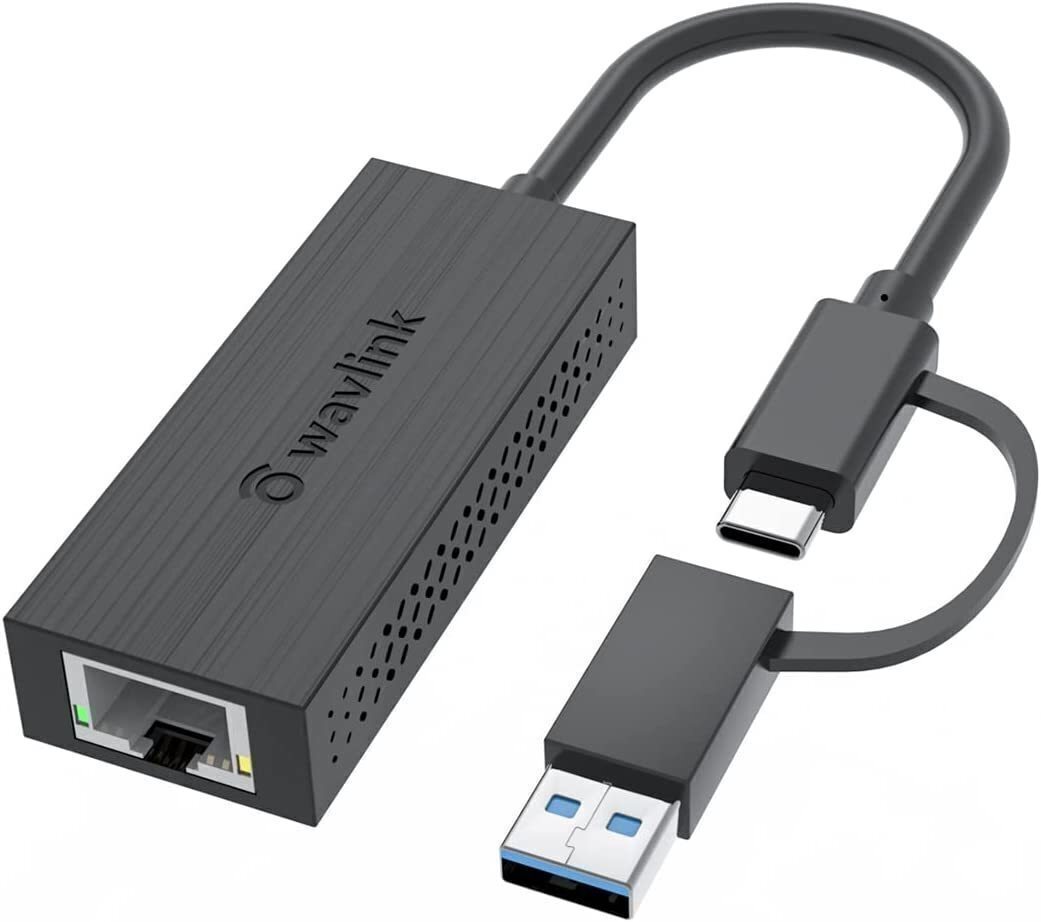 送料無料 WAVLINK usb lan USB-C 有線LANアダプター/USB-C USB-A 2in1 LAN変換コンバーター/RJ45 ギガビットイーサネットの画像1