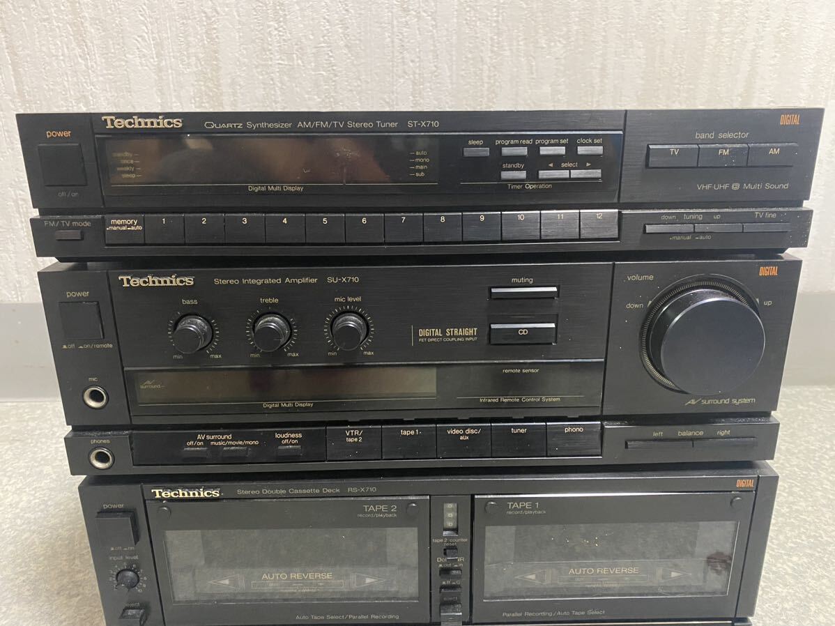 Technics テクニクス ST-X710 SU-X710 RS-X710 カセットデッキ アンプ AM FM チューナー オーディオ機器 システムコンポ オーディオ の画像2