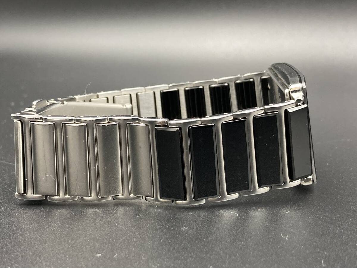 1円〜 動作品 TECHNOS／テクノス CERAMIC SAPPHIRE TAM-530 クォーツ メンズ腕時計の画像8