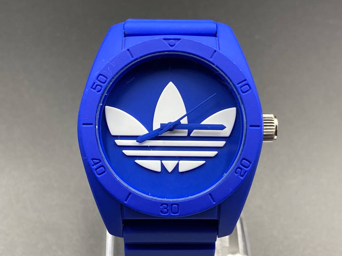 1円〜 動作品 adidas SANTIAGO／アディダス サンティアゴ ADH6169 クォーツ メンズ腕時計の画像1