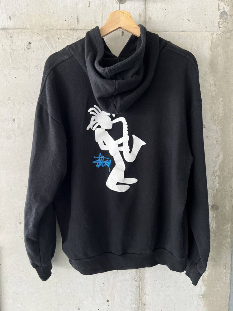 激レア スペシャル 90’s OLD STUSSY 紺タグ ステューシー シャドーマン スウェットパーカー L 黒タグ USA製 80’s Tシャツ