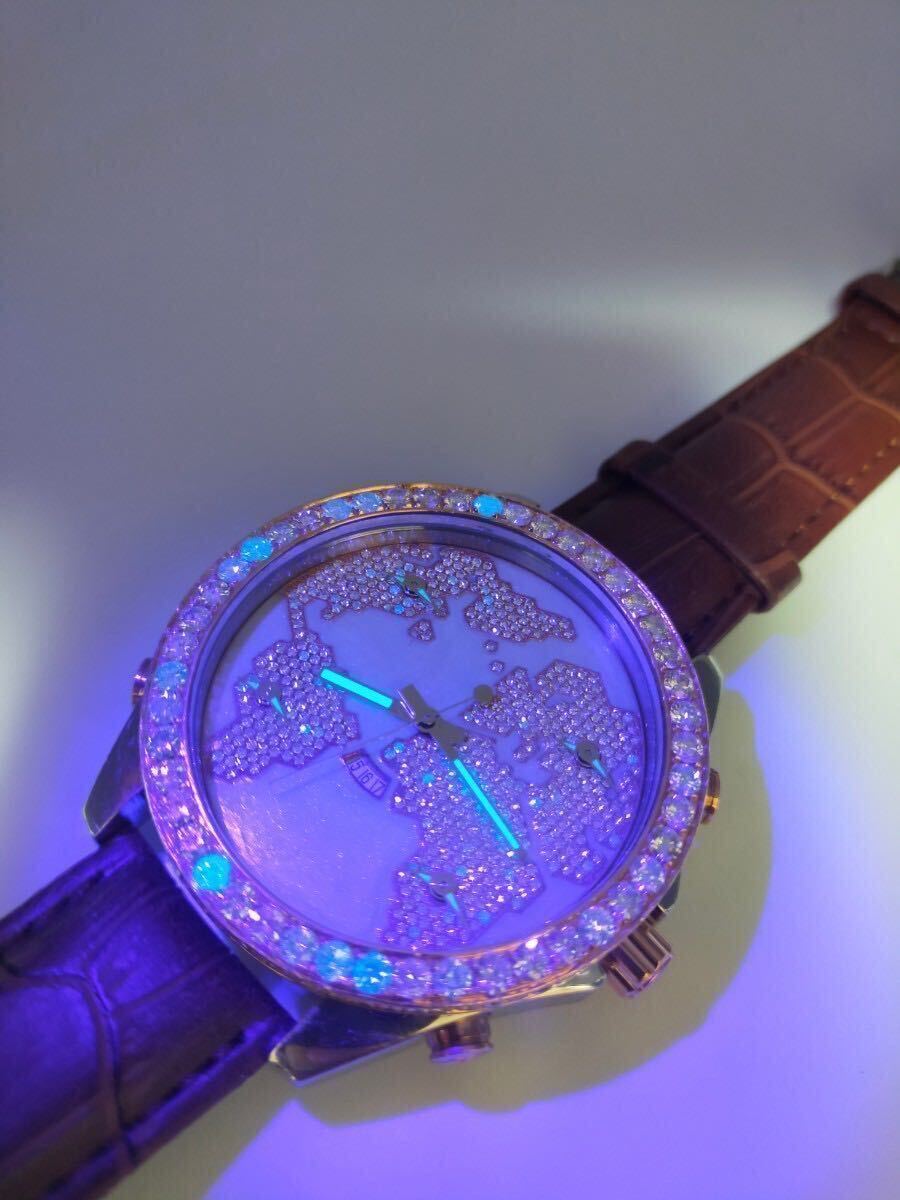 腕時計 ジェイコブ JACOB&CO ファイブタイムゾーン フルダイヤ 18金 18K ベゼル 文字盤 ダイヤモンド ローズゴールド ピンクゴールド 時計の画像10