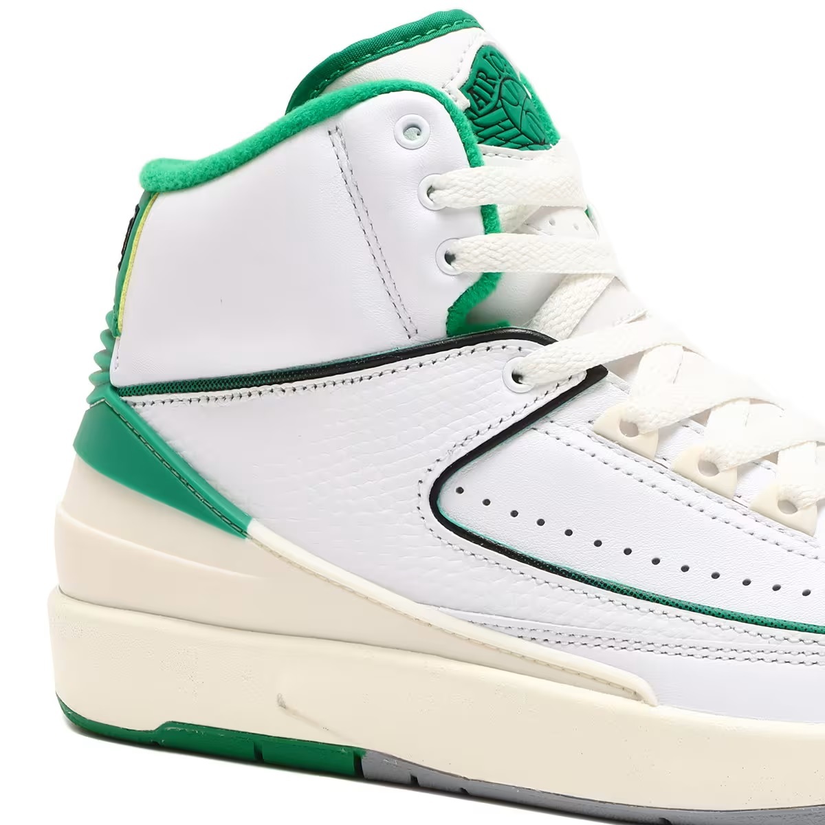 ナイキ 24cm US 6Y エア ジョーダン 2 レトロ GS ホワイト グリーン 税込定価17600円 NIKE AIR JORDAN 2 RETRO (GS) キッズ 子供用運動靴_画像9