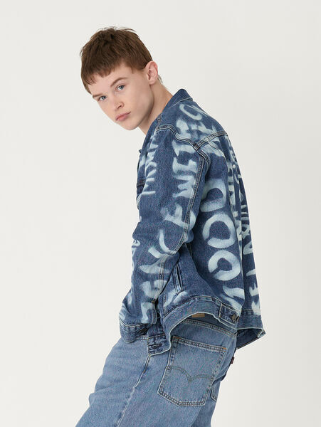 Levi's リーバイス トラッカージャケット ミディアムインディゴ PATTERN サイズ L ( US M ) 税込定価17600円 BIG E ジージャン 上着_画像5