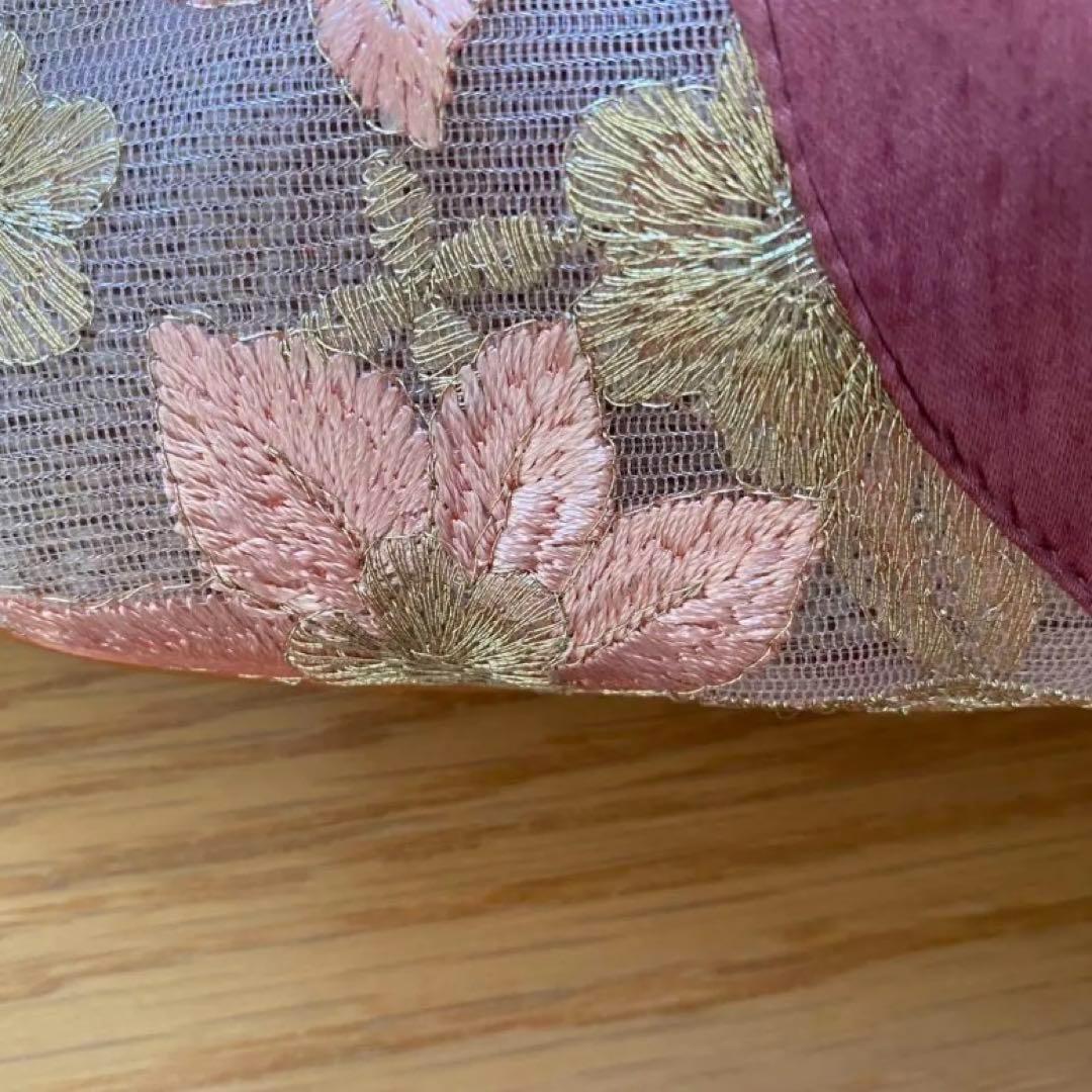 ルームシューズ スリッパ 刺繍 花 ピンク 室内履き 麻 通気性 人気 かわいい オシャレ 涼しい シースルー メッシュの画像4