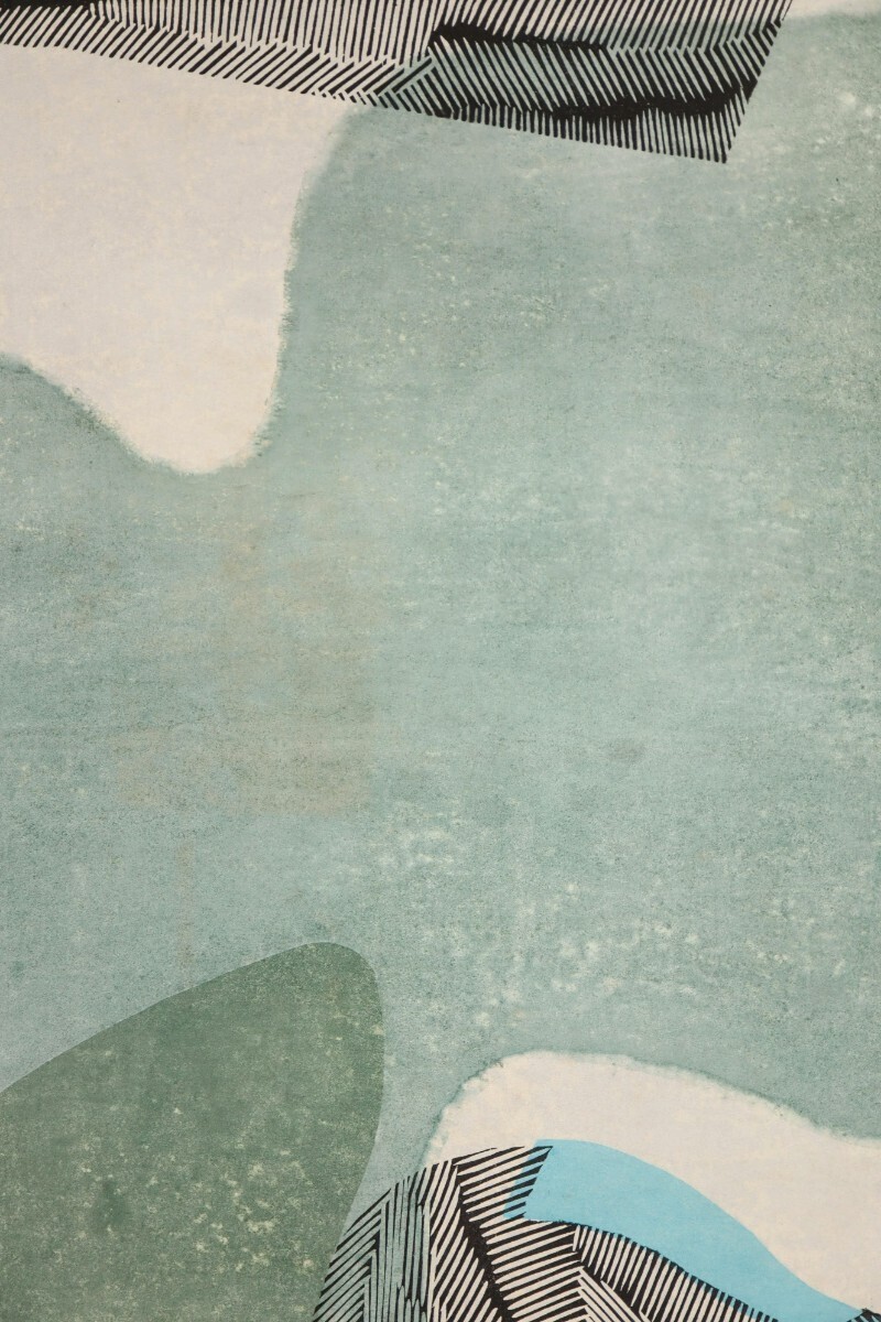 真作 吉田政次 1958年銅版画「苔 No.1」画寸 28.5cm×43cm 和歌山県出身 日本版画協会会員 心象描写による抽象版画で注目、活躍した 8801_画像3