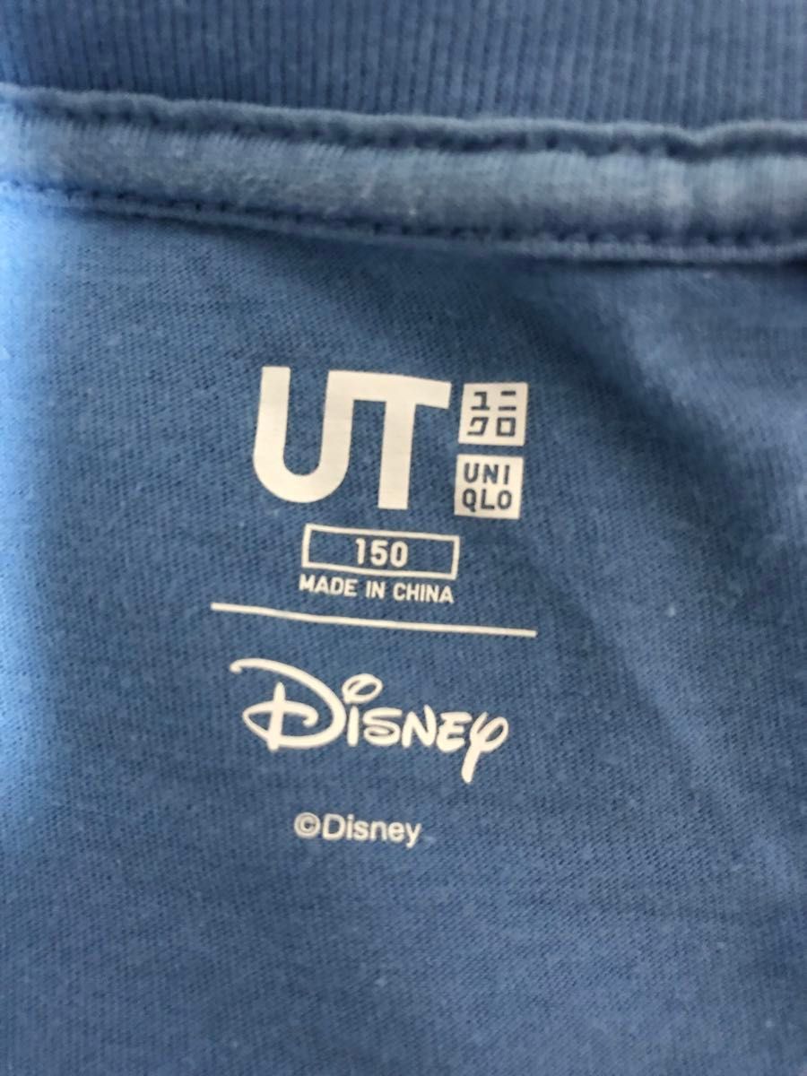 ユニクロ　ドナルドダック Tシャツ　150 ブルー　ディズニー　UT
