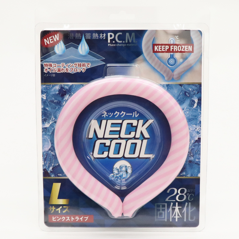 HIRO ネッククーラー クールリング ネックバンド クールバンド 冷感 暑さ対策 熱中症対策 ピンクストライプ Lサイズ NC23-PKS-Ｌ_画像3