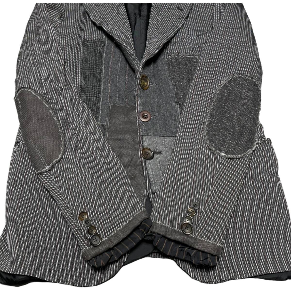 FD9）美品 ジュンヤワタナベマン 13AW パッチワーク ジャケット size:L / ブルゾンコートシャツニットパンツデニムパーカースウェットの画像3