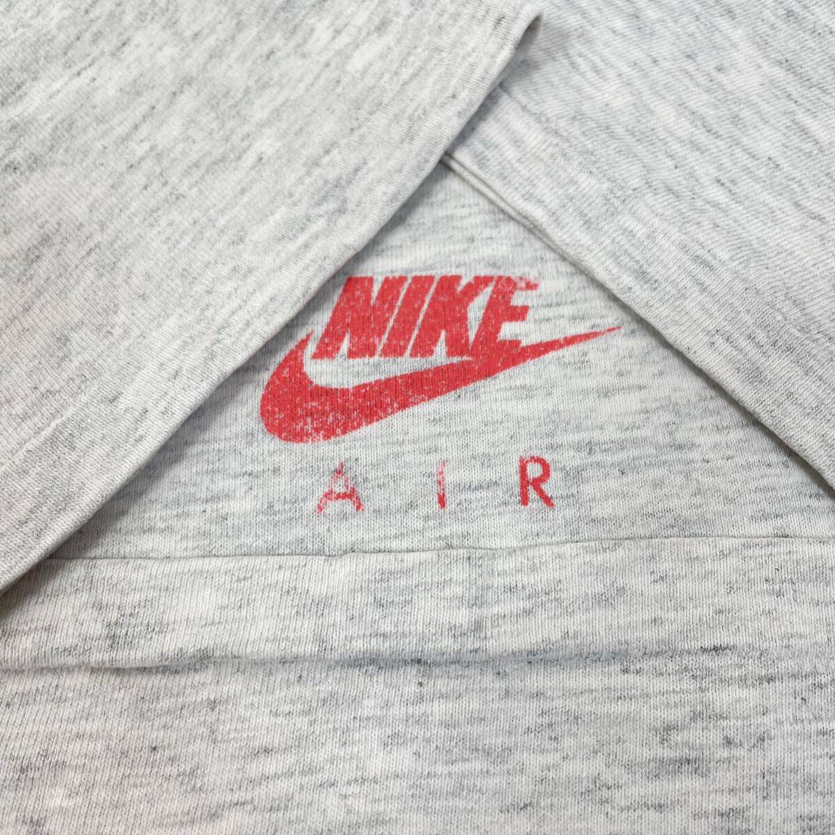 90s USA製 OLD NIKE AIR ビッグ ロゴ Tシャツ ナイキ グレー XL古着 f564_画像7