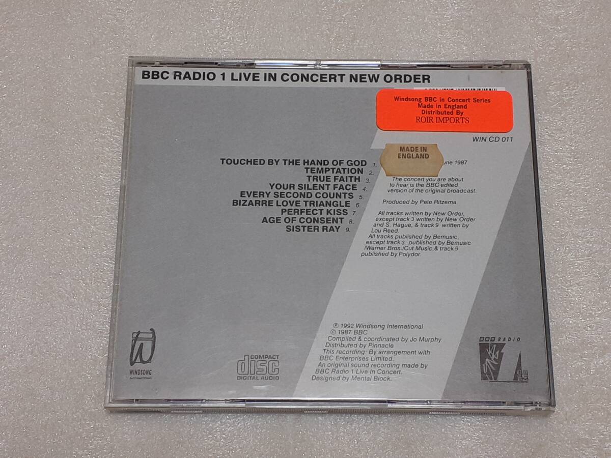 NEW OORDER/BBC RADIO 1 LIVE IN CCONCERT 輸入盤CD UK RROCK POP エレポップ 92年作_画像4