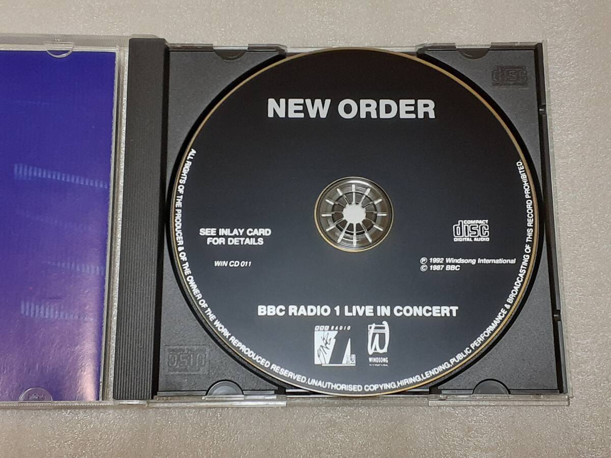 NEW OORDER/BBC RADIO 1 LIVE IN CCONCERT 輸入盤CD UK RROCK POP エレポップ 92年作_画像3