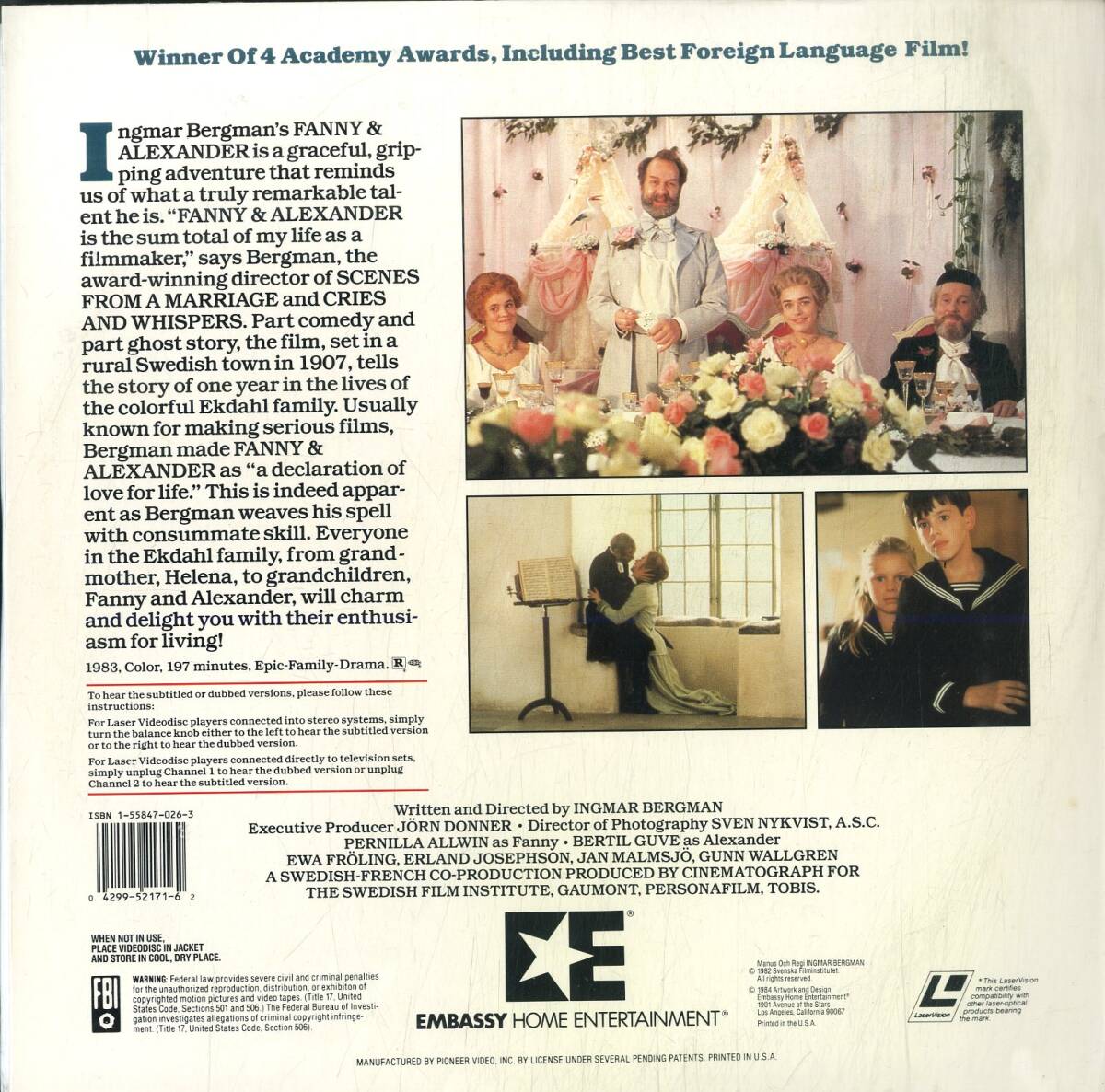 B00177241/LD2枚組/「Fanny & Alexander」の画像2