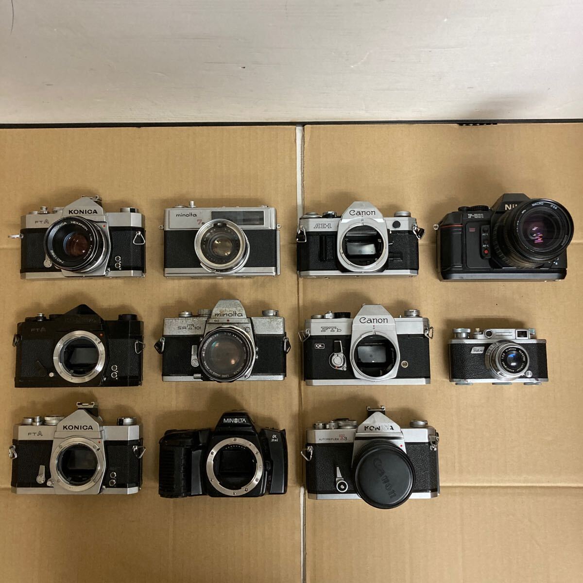 L113 フィルムカメラ 11台まとめてMINOLTA Canon KONICA など/動作未確認 ジャンク品_画像1