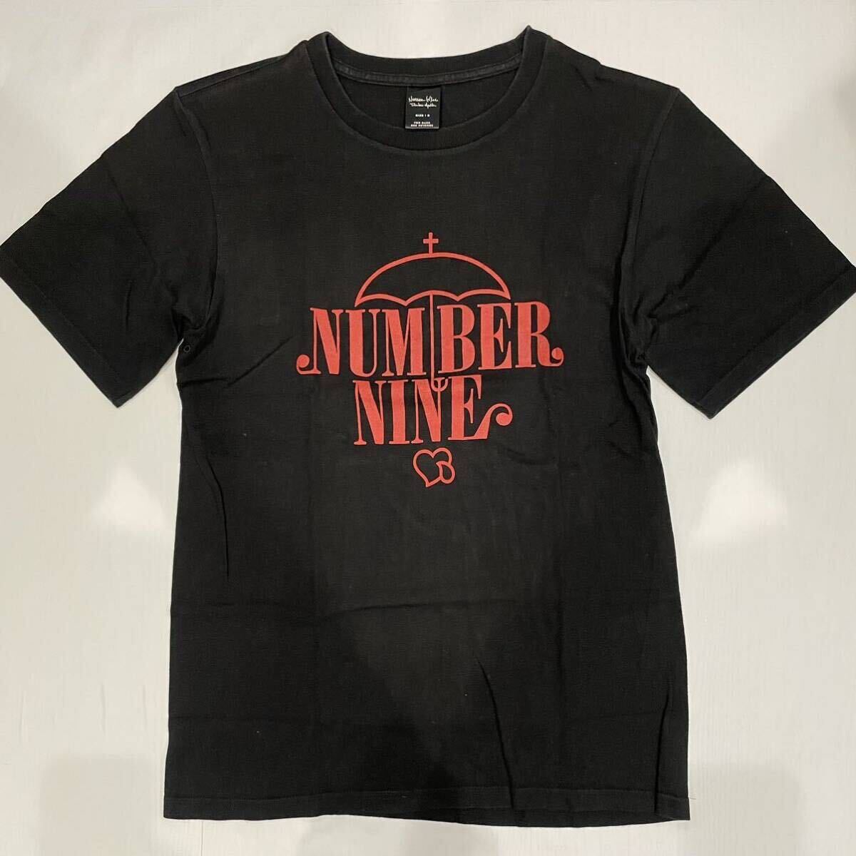 ナンバーナイン numbernine 05ss エミリー期 ナンバーナインロゴ Tシャツ サイズ3 ブラック 23031_画像1