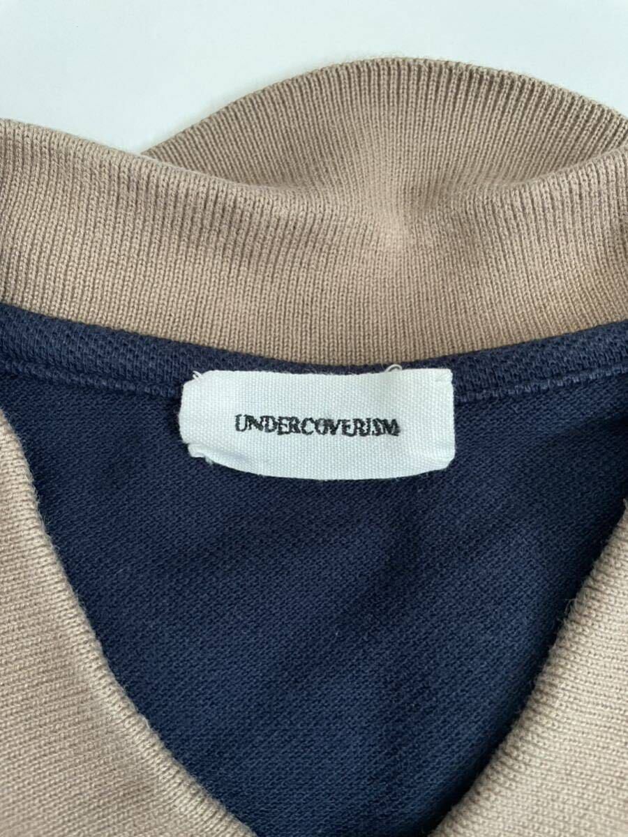  undercover undercover fuck вышивка рубашка-поло размер 2 темно-синий 23036