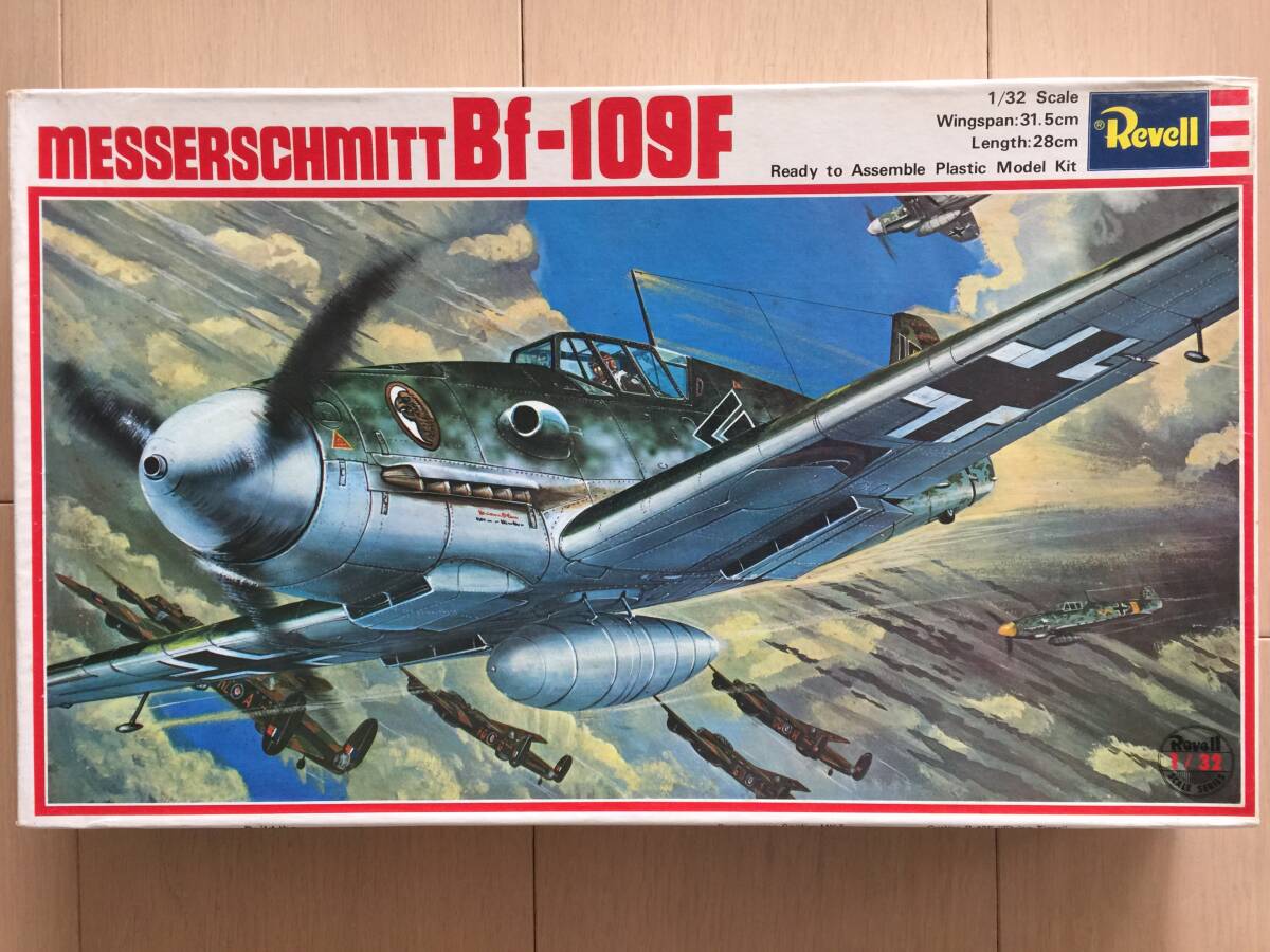 【貼箱】【未組立】グンゼ Revell レベル 1/32 メッサーシュミット Bf-109F_画像1