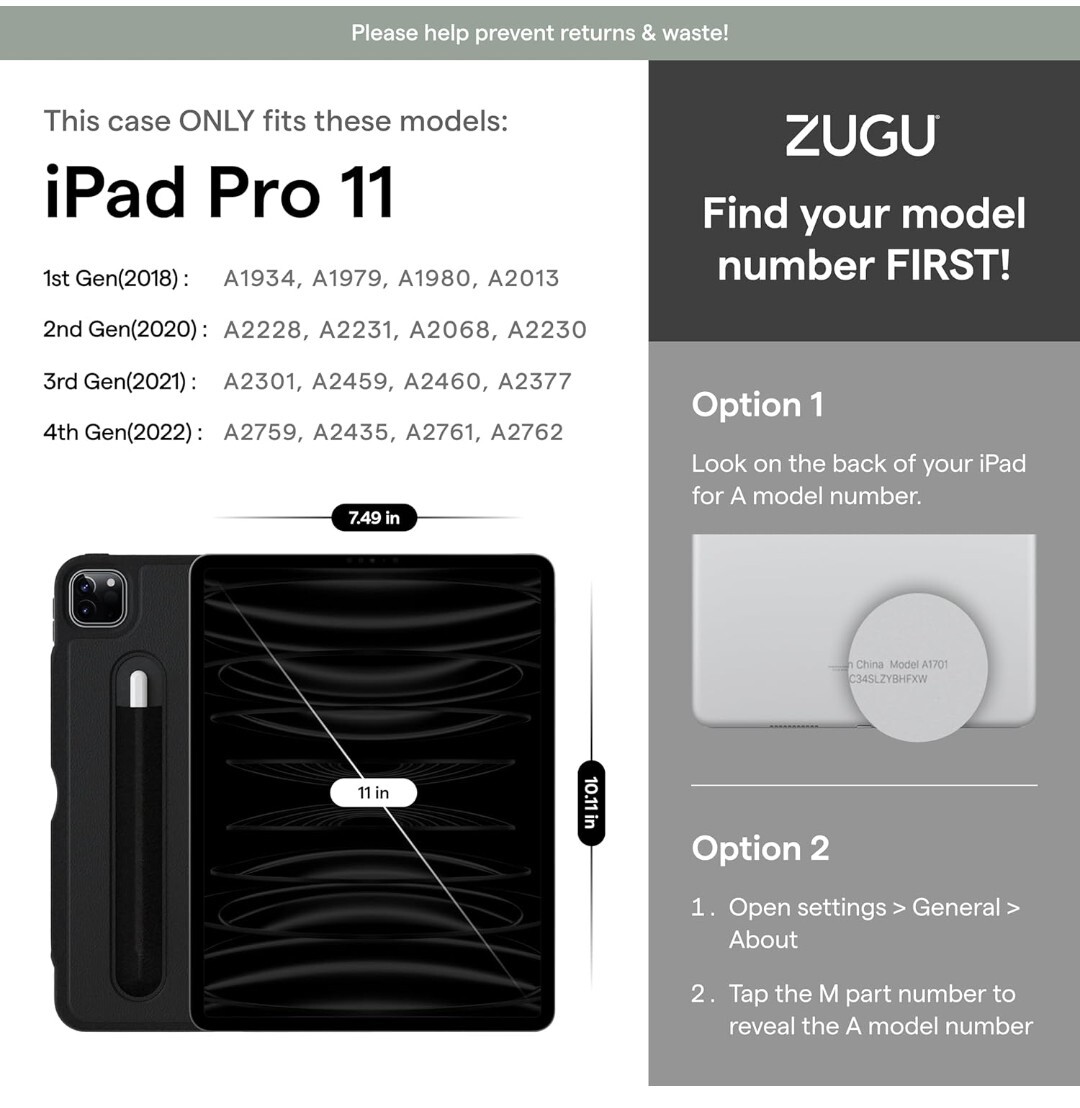 0604u1627　ZUGU iPad Pro 11 ケース 2022 第4世代 / 2021 第3世代 / 2020 第2世代 / 2018 第1世代 極薄 落下衝撃保護 8段階スタンド機能_画像9