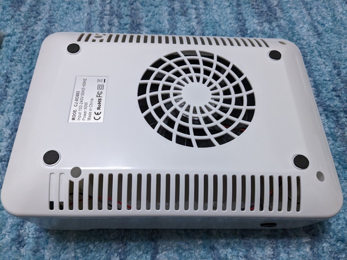 0604u0640 ネイル集塵機 ダストコレクター 回転速度無段階調整可能 LEDライト付き ダストバッグ不要 清掃簡単 フィルター再利用可能 白の画像6