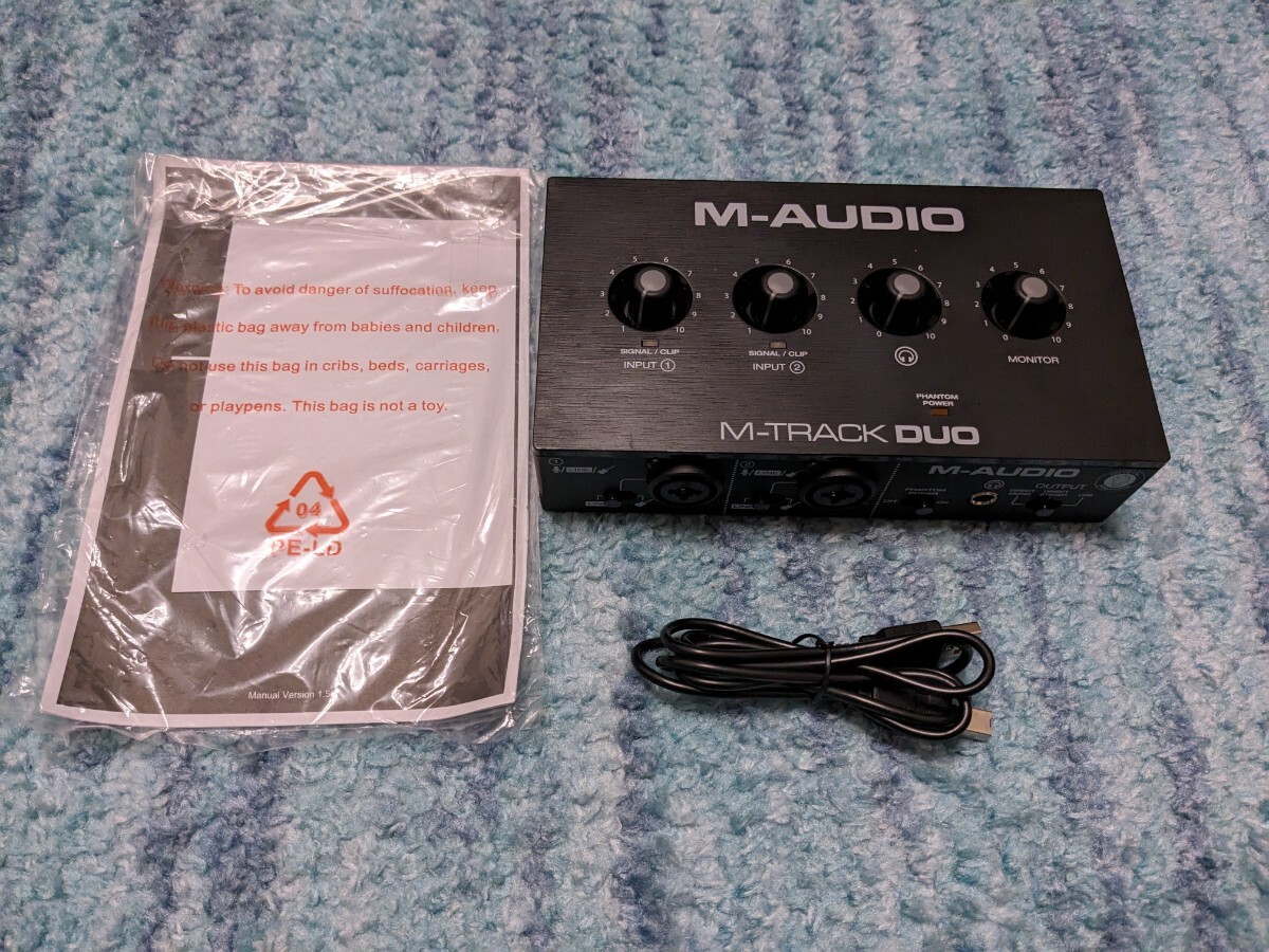 0604u0650 M-Audio USB オーディオインターフェース 音楽制作ソフトウェア付 Mac Win DTM DAW 低ノイズ M-Track Duoの画像1