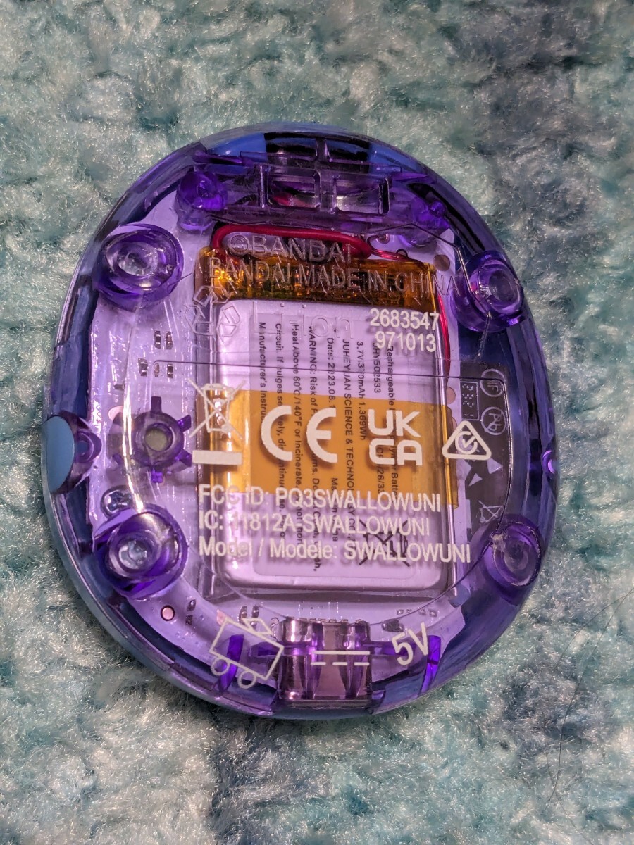 0604u1901　Tamagotchi Uni Blue バンダイ USB充電式 _画像3