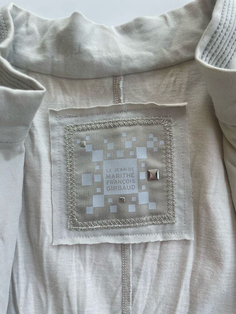 beautiful goods MARITHE FRANCOIS GIRBAUD jacket gray beige size M spring summer wrinkle processing 
