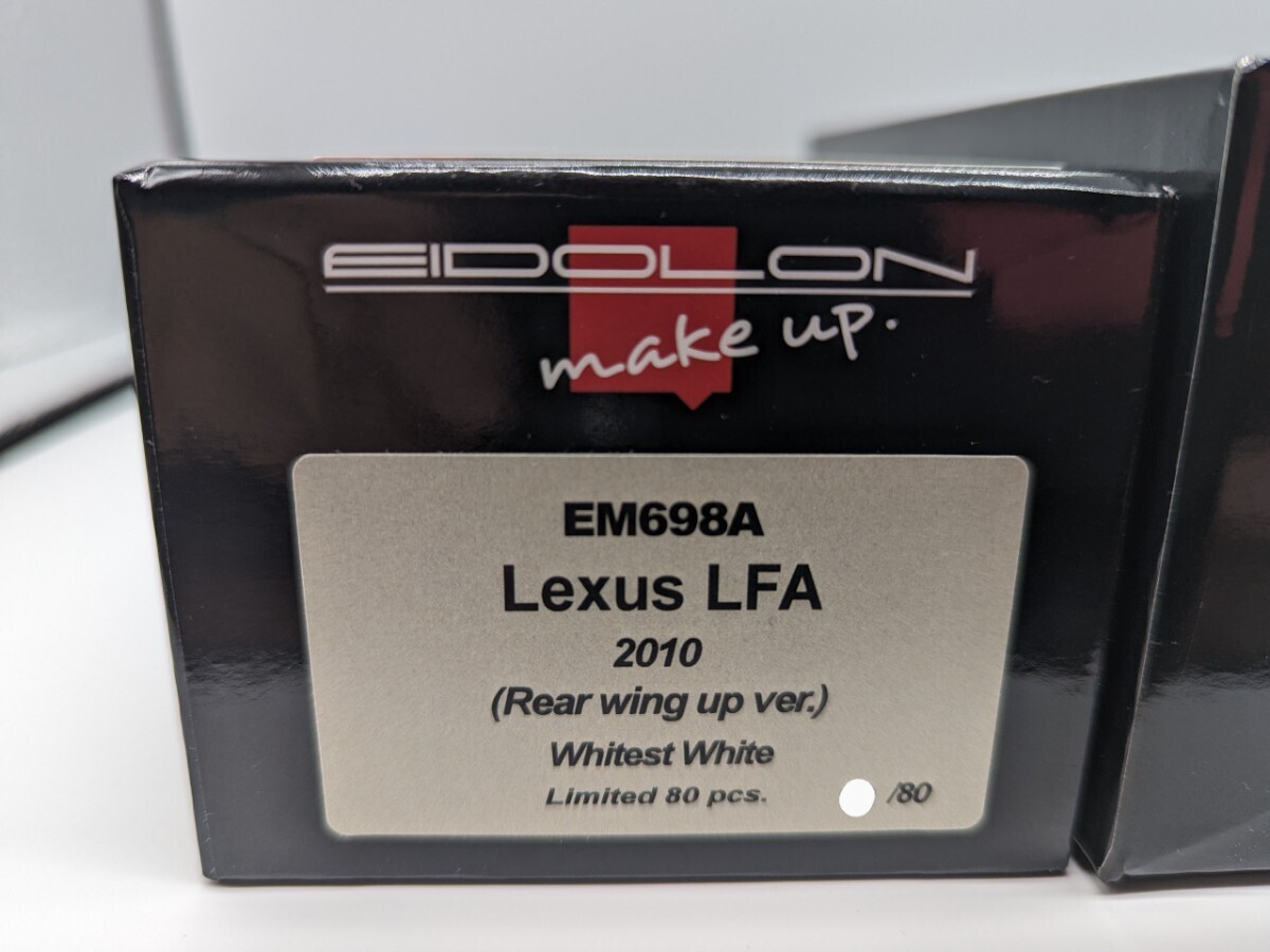 未開封 限定80台 1/43 EM698A EIDOLON Lexus LFA 2010 Rear wing up Ver. レクサス メイクアップ アイドロンの画像9