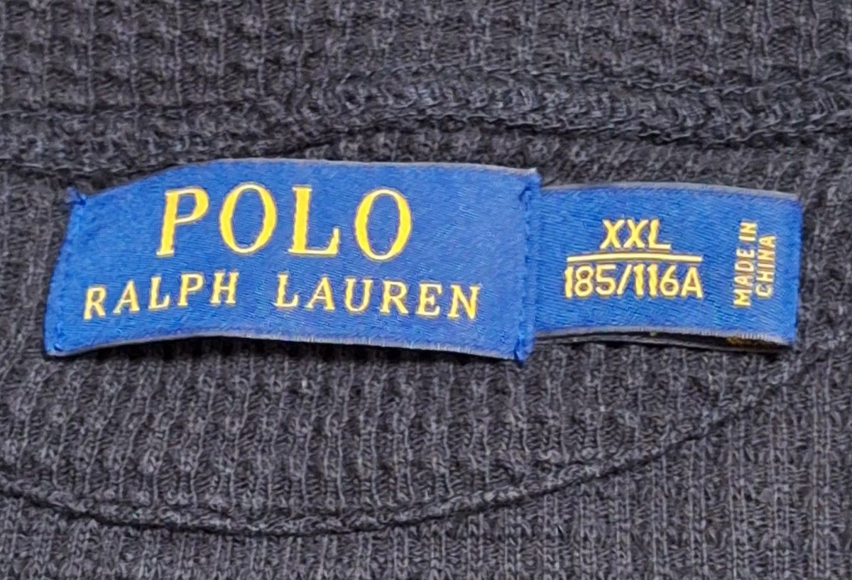 １５【1点限定】POLO RALPH LAUREN ポロラルフローレン ワッフルニットカーディガン ブラック XXLサイズ