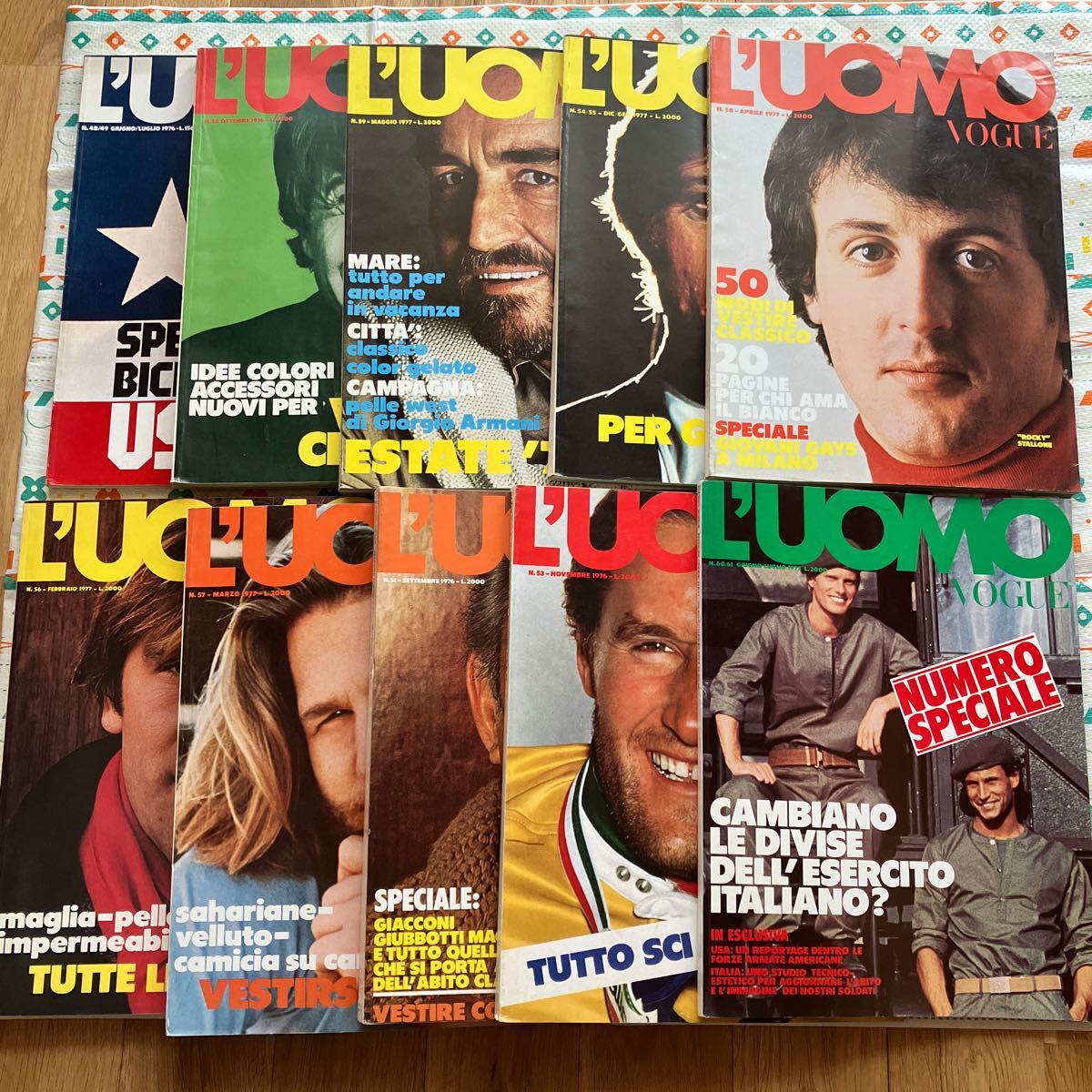 L'UOMO VOGUE 1976 1977 昭和 雑誌 ファッション ヴォーグ 当時物 希少 資料の画像1
