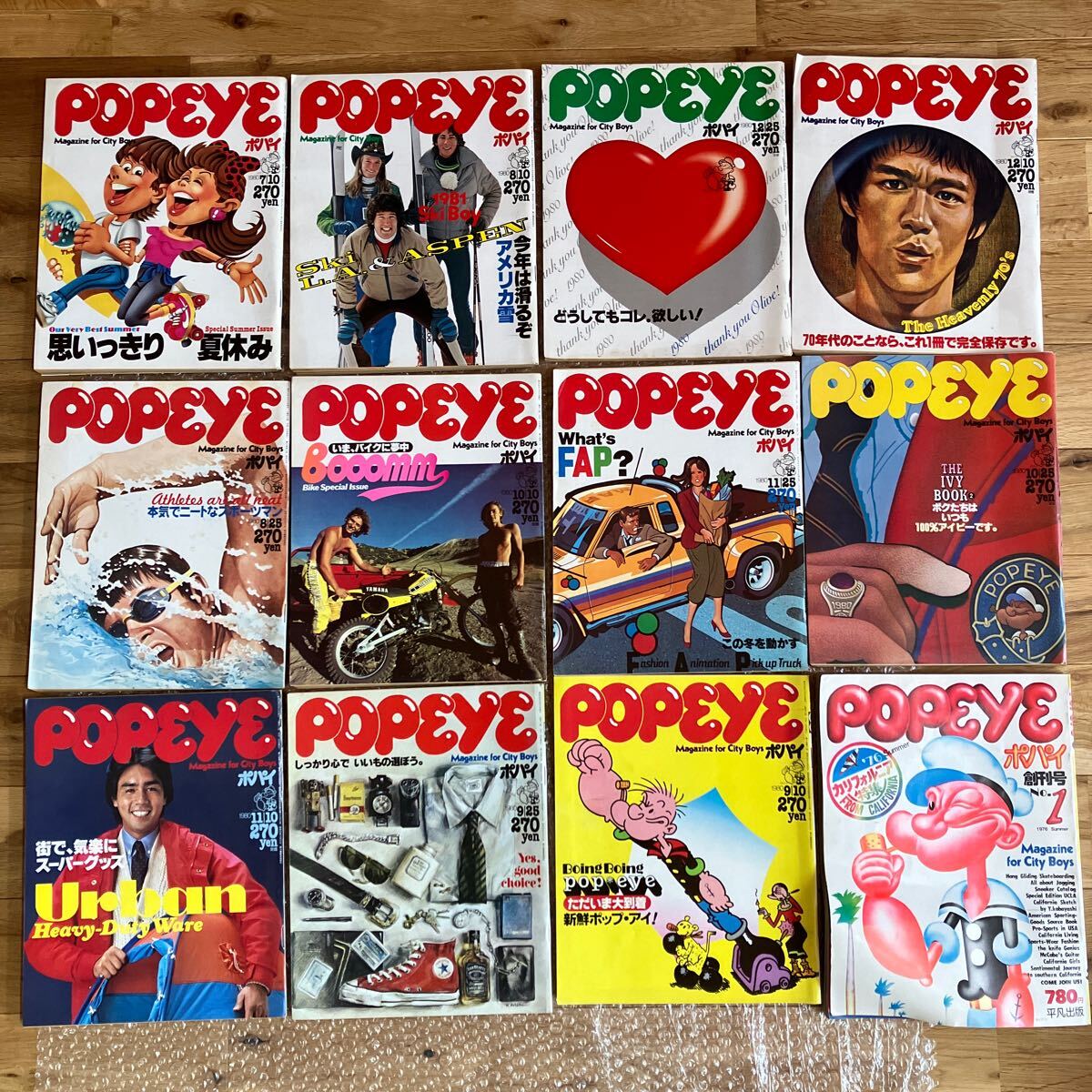 POPEYE Popeye magazine Showa Retro fashion magazine Popeye that time thing .. number set sale rare sub karu