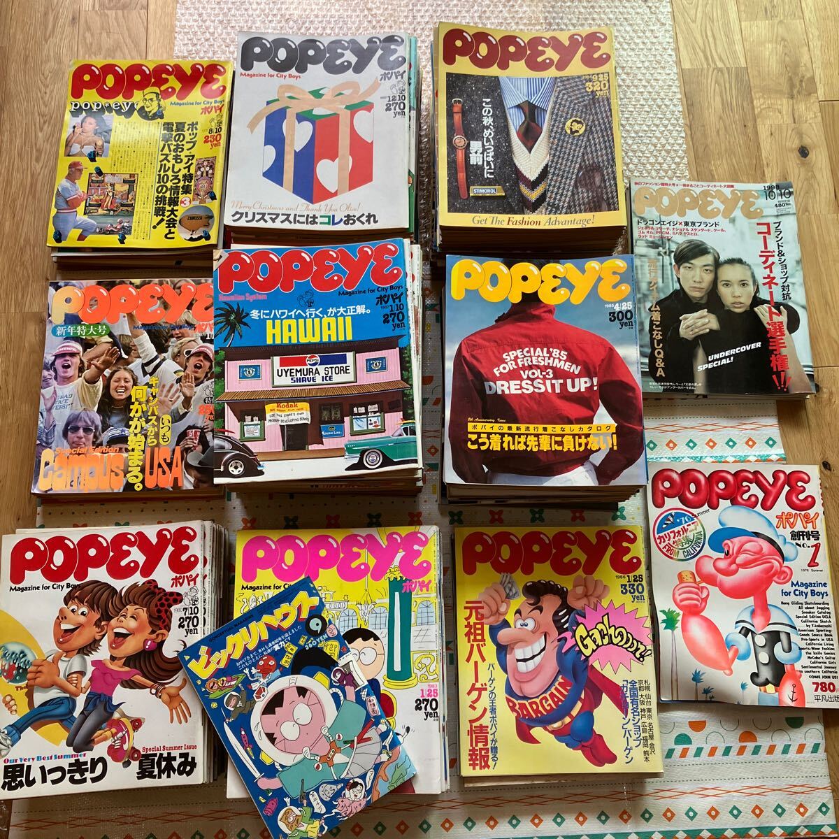 POPEYE Popeye magazine Showa Retro fashion magazine Popeye that time thing .. number set sale rare sub karu