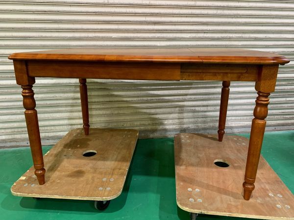◆GB11 木製ダイニングテーブル カリモク 伸縮式 サイズ(約) 80×126(縮86)×高さ70cm 家具 インテリア テーブル◆Tの画像3