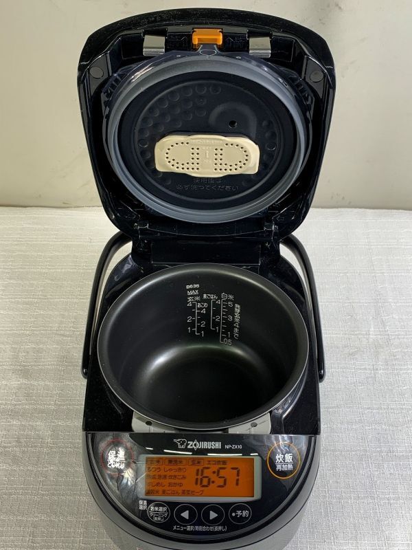 ◆GB89 圧力IH炊飯ジャー 象印 NP-ZX10型 5合炊き ZOJIRUSHI 動作確認済み 約5kg 家電 キッチン 食卓◆Tの画像5