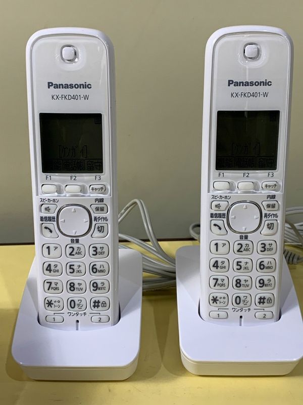 ◆GB57 パーソナルファックス パナソニック KX-PD301DW 子機2台付 ホワイト 通電確認のみ Panasonic◆T