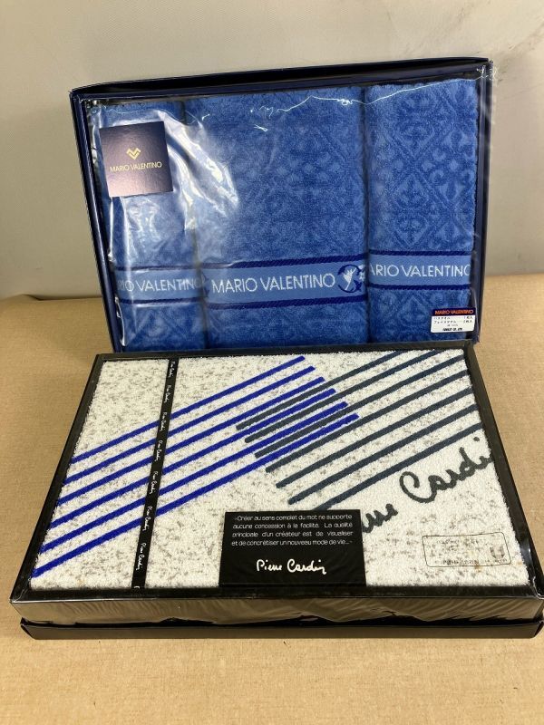 *GC79 * unused * brand towel kind 6 box summarize Pierre Cardin,DAKS LONDON,MARIO VALENTINO bath towel etc. *T