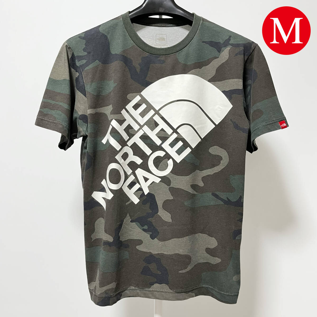 【サイズ：M】THE NORTH FACE Tシャツ カモ柄 迷彩 ロゴ ザ・ノース・フェイスの画像1