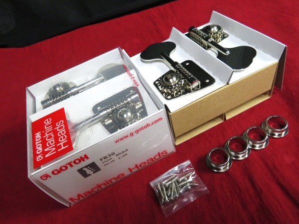 ★新品セール/最安値！★GOTOH／FB30-Ni-R4◆高品質 高精度 国産 ゴトー Bass マシンヘッド 糸巻き◇Leftyモデル 左利き/リバースヘッドの画像1