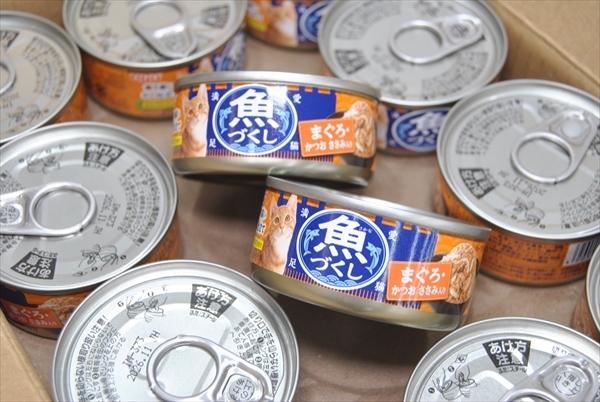 【PH-7357】 猫用缶詰 魚づくし まぐろ・かつお ささみ入 60ｇ 24個 まとめ売り_画像1