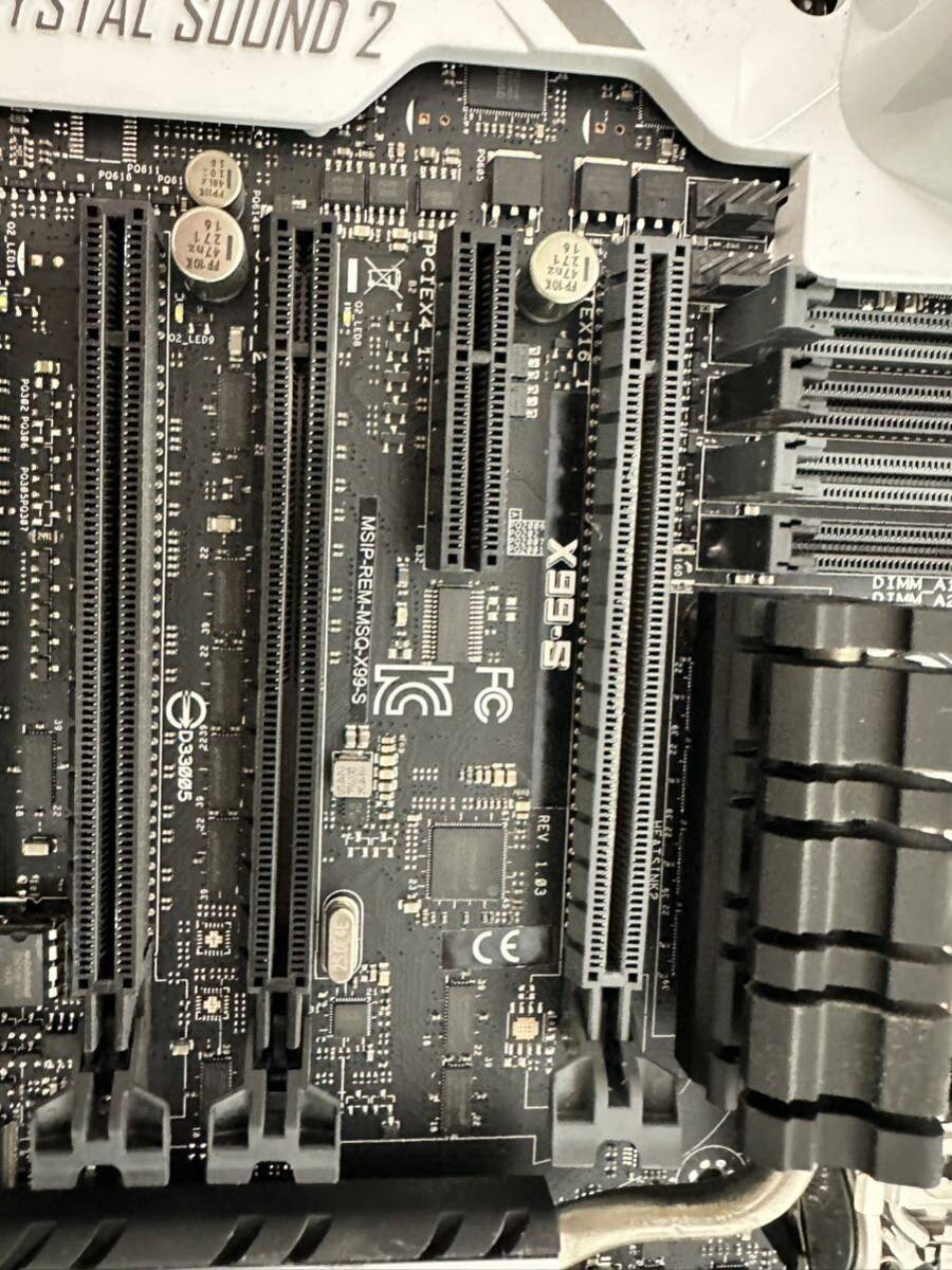 ★中古品 BIOS確認 ASUS X99-S マザーボード Intel X99 LGA 2011-v3 IOパネル付属★の画像5