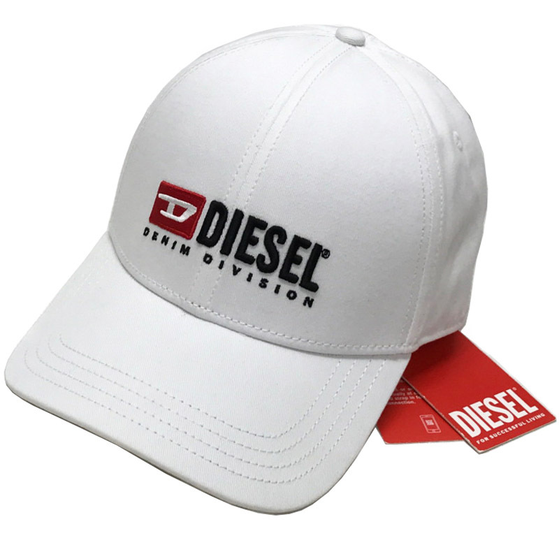ディーゼル キャップ 帽子 ベースボールキャップ ロゴ刺繍 ホワイト サイズ02 約60cm-64cm メンズ レディース A03699 未使用 DIESEL_画像1