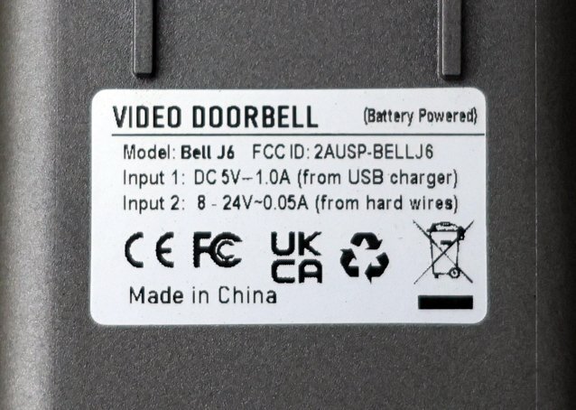 040601k4 XTU Bell J6 ワイヤレスビデオドアベルホン ドアベル Chime06 屋内チャイムセット J1Bの画像8