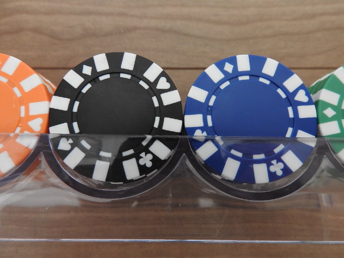 ★☆カジノ ポーカーチップ コイン ２０枚×５ １００枚セット ケース付 ☆★の画像7