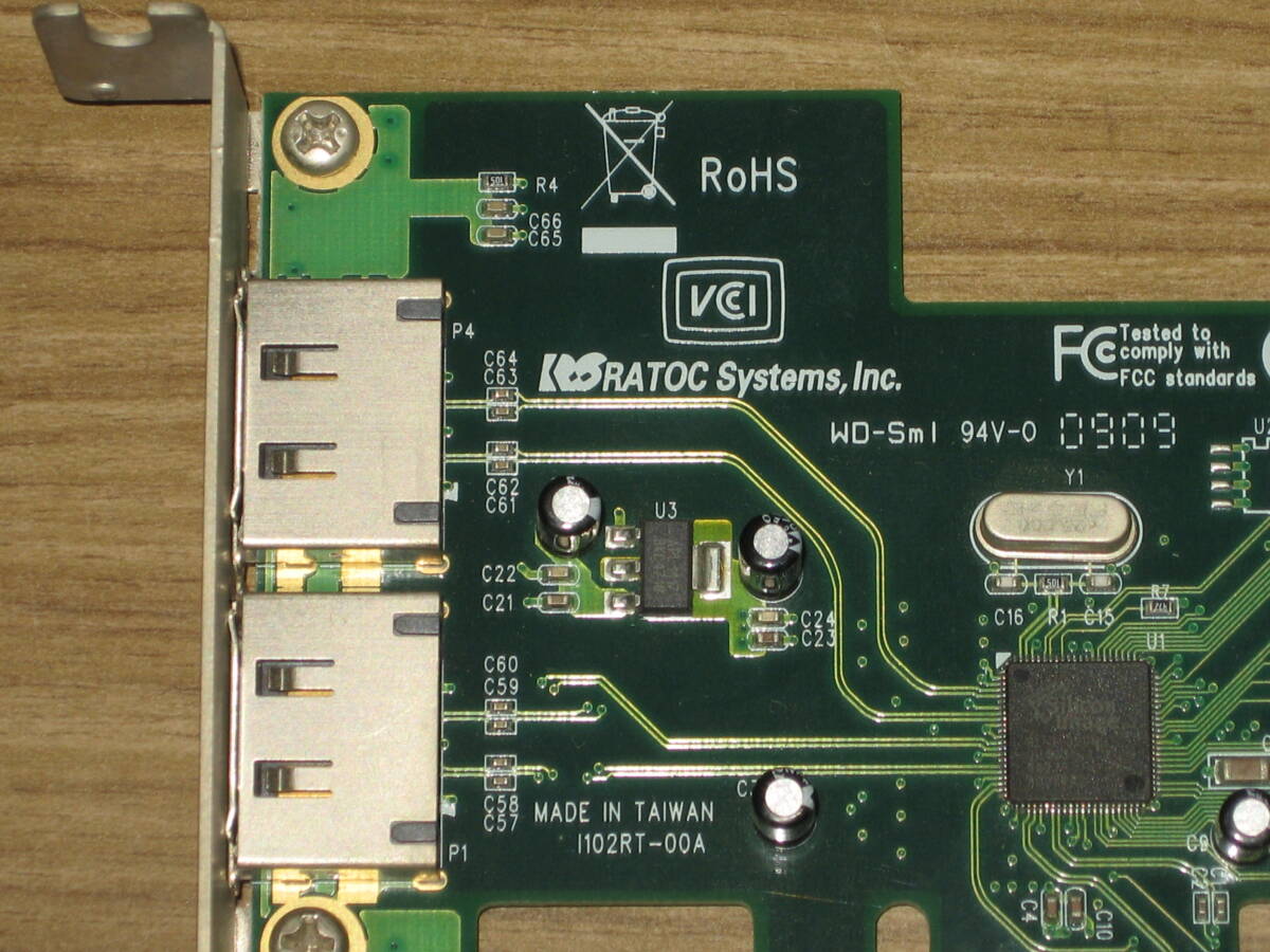 認識確認済み　RATOC Systems　REX-PE32S 　eSATA 2ポート PCI Expressボード ２枚　　ラトックシステム株式会社 WD-Sml　94V-0
